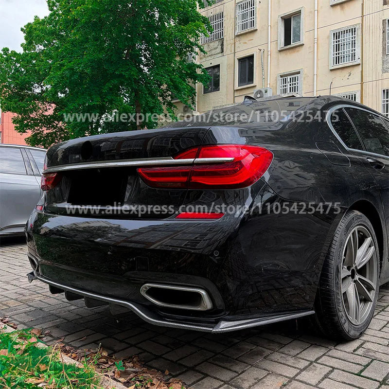 For BMW Rear Bumper Glossy Black Diffuser Spoiler Lip Trunk Wing