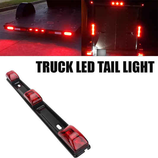 1PC 12V 9LED Side Marker Signal Bar Red Bracket