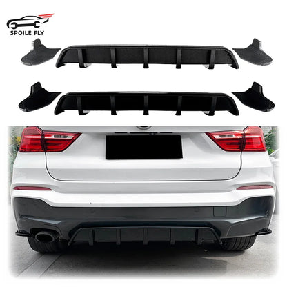 For BMW X4 F26 M Sport 2014 2018 Racing Rear Diffuser Apron Lip