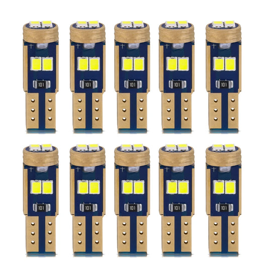 10PCS T5 Bulb W3W w1.2w 2016 6SMD Canbus Interior