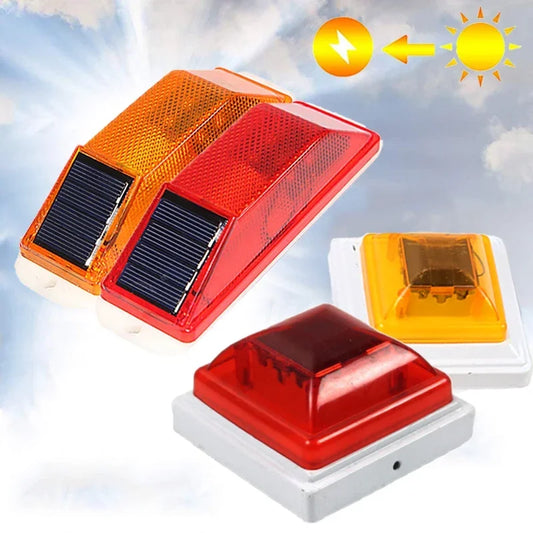 Solar Rechargeable Strobe Warning Night Driving Traffic Safety
