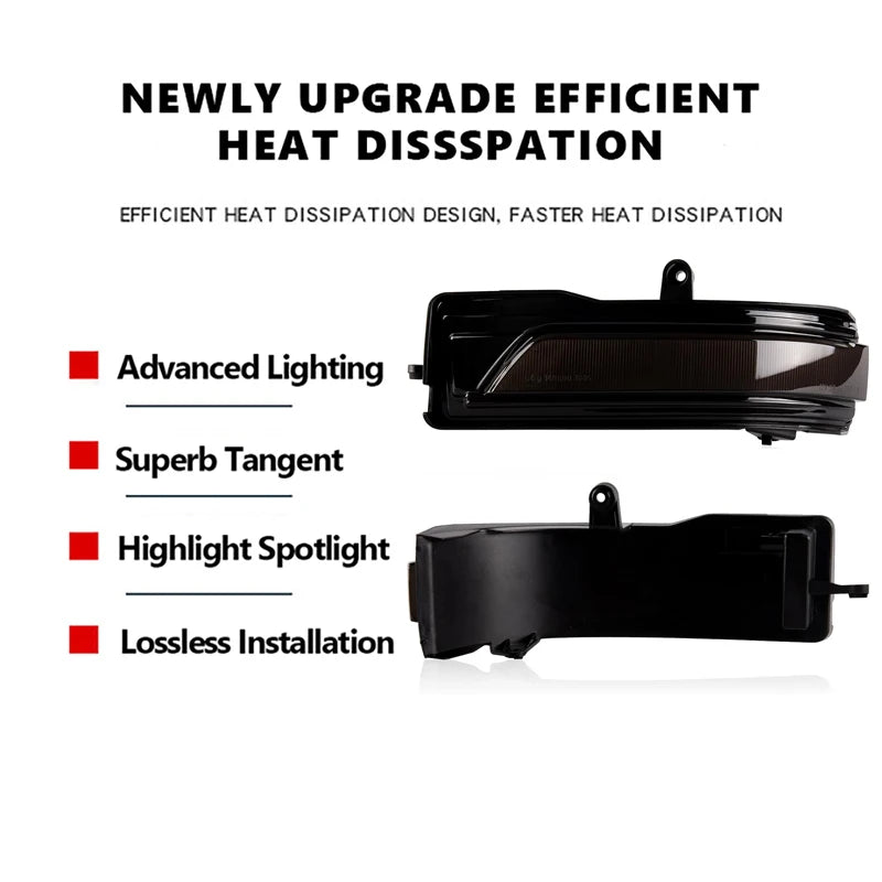 For Dodge Ram 1500 Dt 2019-2023 2PCS Dynamic Side Mirror Blinker