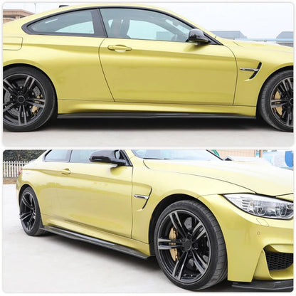 For BMW F82 F83 M4 Coupe Carbon Fiber Side Skirts Extensions