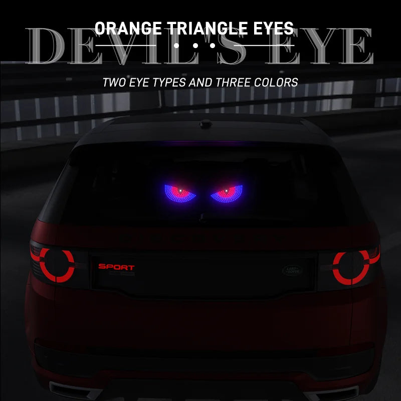 Back Window Expression Devil Eyes Windshield Lamps Truck Warning