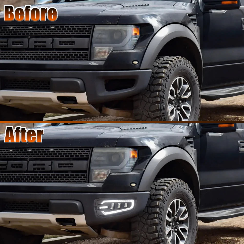 For 2010-2014 Ford F150 Svt Raptor Pxpart Bumper Driving Fog