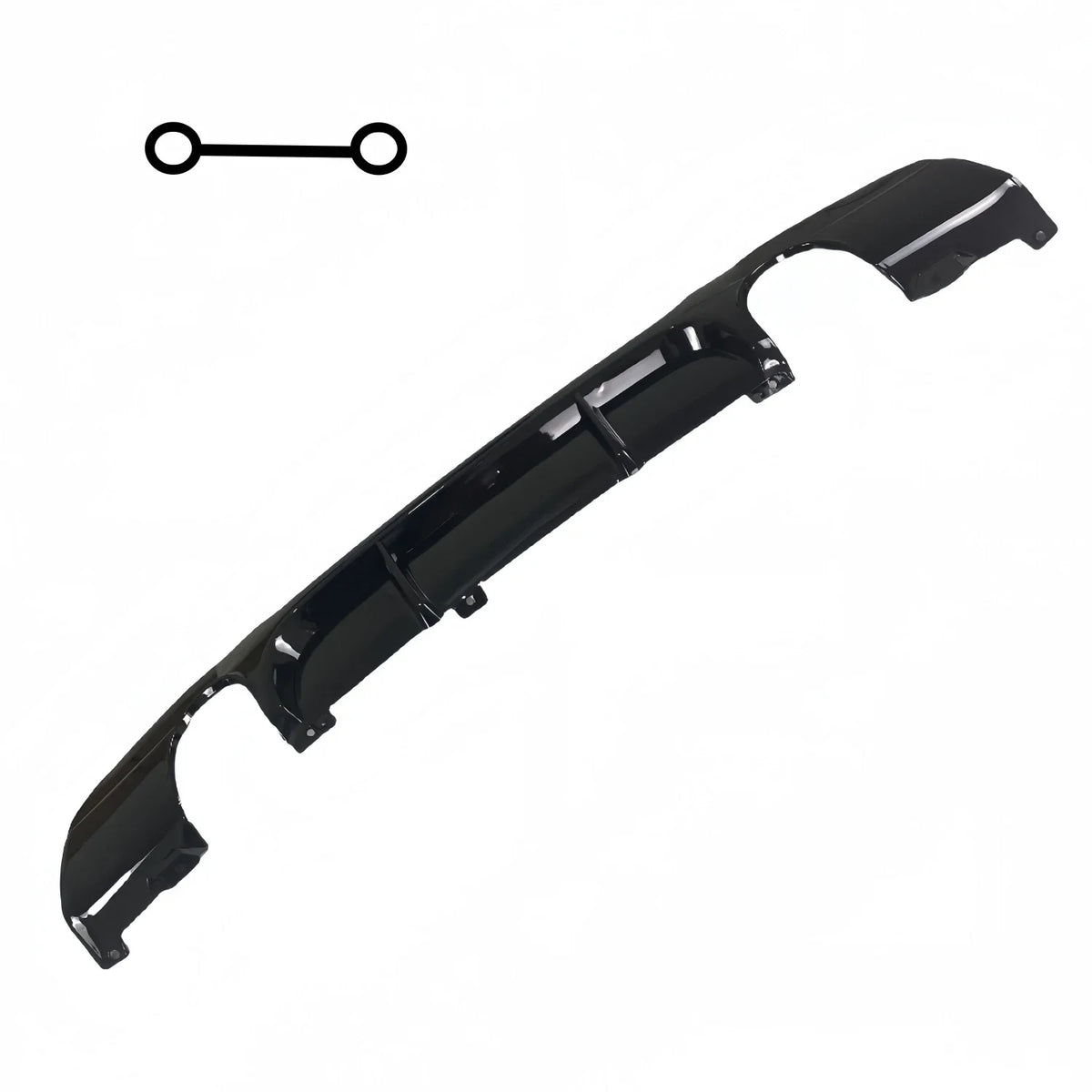 For BMW E90 E91 316D 318D Mp Gloss Black Rear Bumper Diffuser