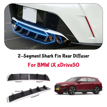 For BMW Ix XDrive50 Shark Fin Rear Diffuser Split Chassis