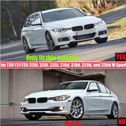 For BMW F30 F31 F35 M Fog Cover Trim Front Canards Splitter