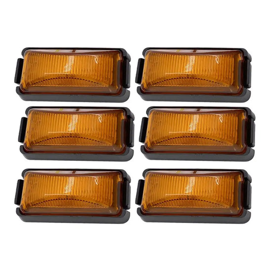 6PCS Amber Side Marker Set 10v-30v Cars Suvs Van