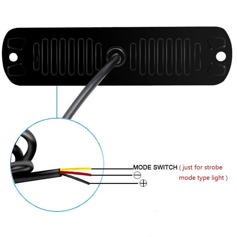 6LED 4LED Strobe Warning Fix Grill Flashing Breakdown Emergency