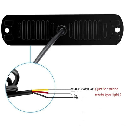 6LED 4LED Strobe Warning Fix Grill Flashing Breakdown Emergency