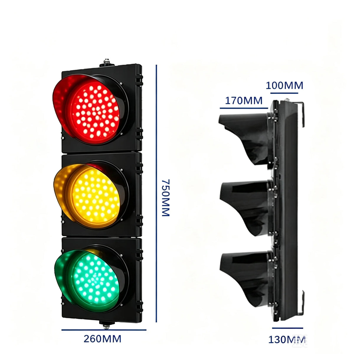 Waterproof Traffic Signal Red Yellow Green Indicator Outdoor Road