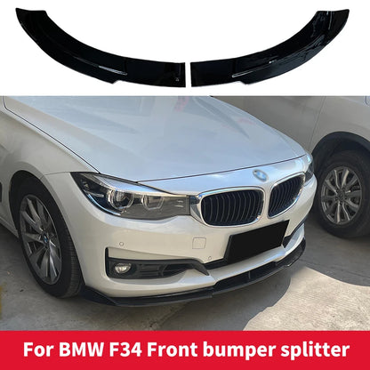 For BMW 3 Series Gt F34 2015-2019 Gloss Black ABS Front Bumper