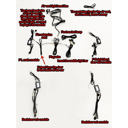 For Mercedes Benz W205 X253 Glc Ambient Original Colors Upgrade