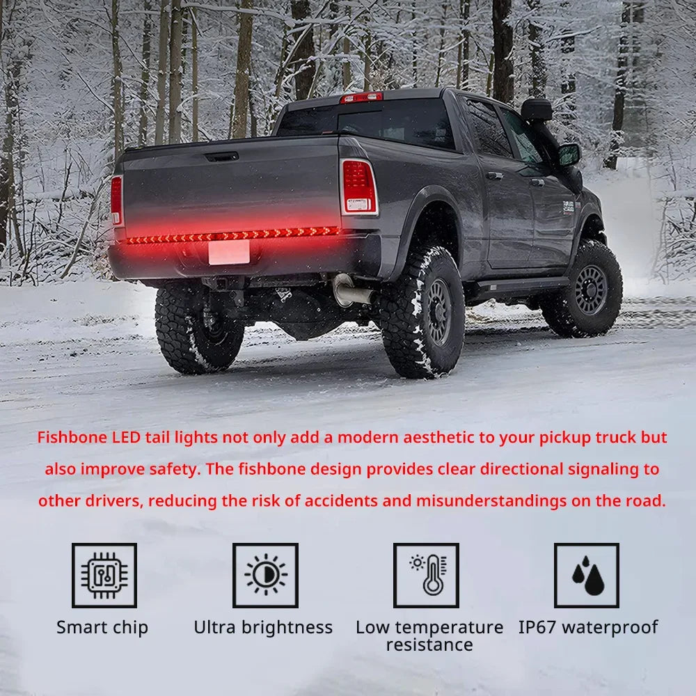 Fishbone Pickup Tailgate Bar 48 Inch Sequential Turn Signal