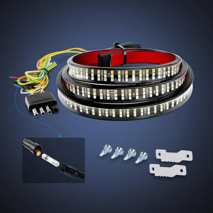 Nilight 60-inch Tailgate Bar 504 Leds Triple Row Strip