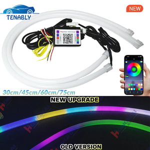 30CM RGB Headlight Strip APP Control Dreamcolor Drl Tube