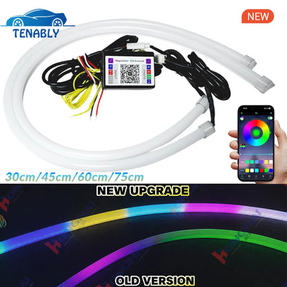 30CM RGB Headlight Strip APP Control Dreamcolor Drl Tube