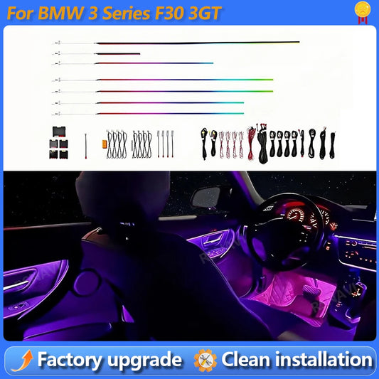 For BMW 3 Sories F30 3GT 256 Color RGB APP Controls Ambient