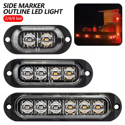 1PCS Truck Trailer Front Side Marker Indicators Warning Lorry