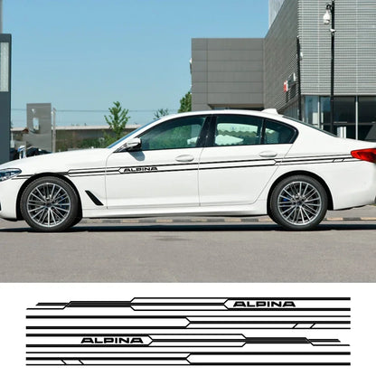 For BMW E36 E39 E46 E90 Long Side Stripes Sticker E91 E92 E93