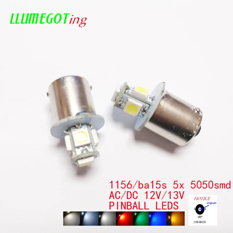 50PCS 1156 ba15s Base 5X smd5050 Various Colour Available