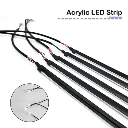 Full Color Streamer Ambient RGB Interior Hidden Acrylic Strip