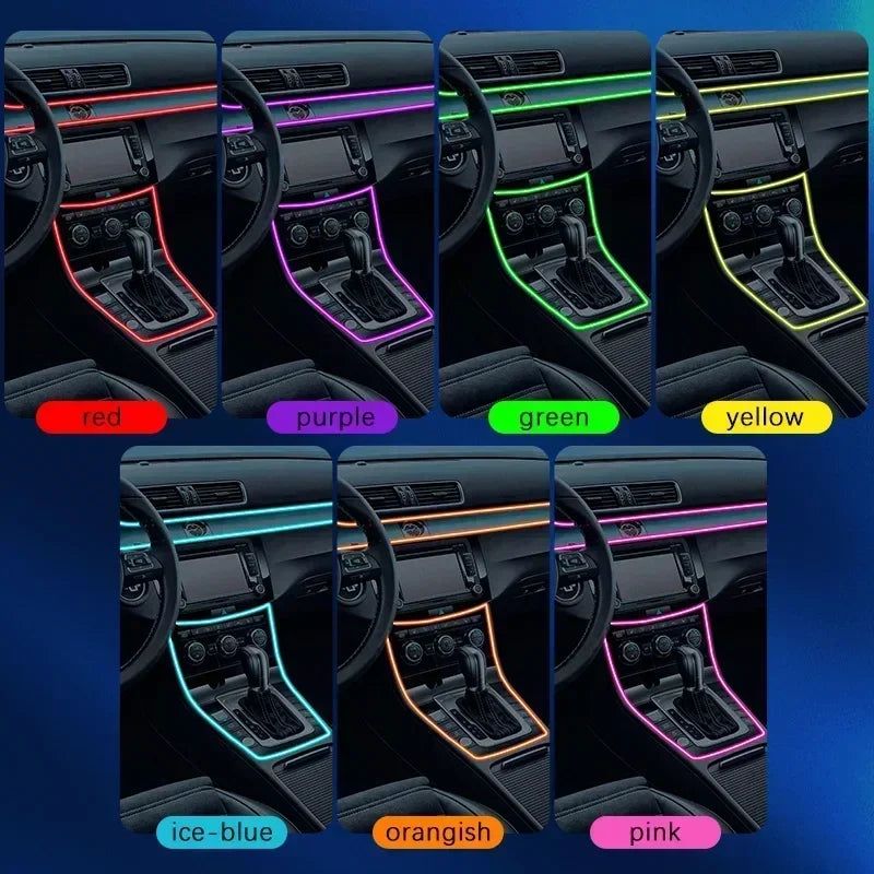 Interior RGB Atmosphere Strip USB Fiber Optic Neon Invisible
