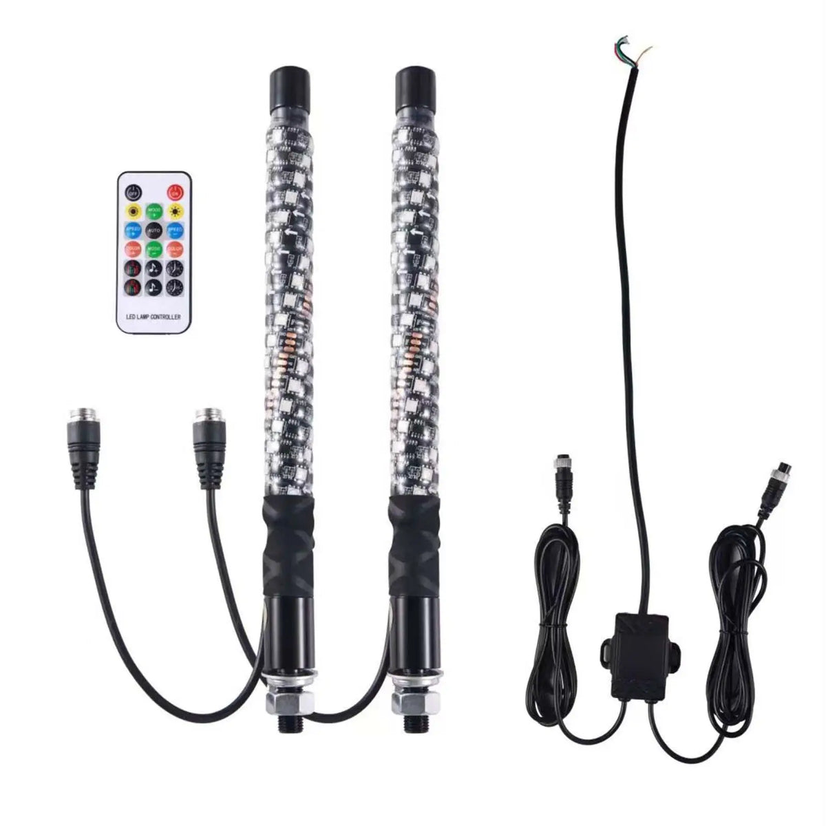 For Offroad ATV Utv Lighting Multicolor Brake Spiral Remote