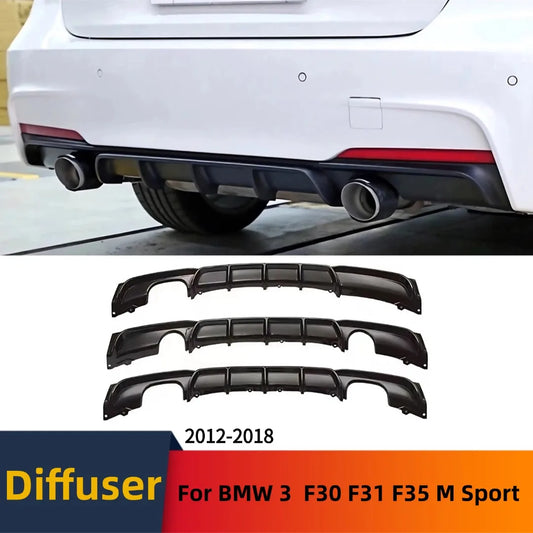For BMW 3 Series F30 F31 Rear Bumper Lip Diffuser Air Dam Tuning