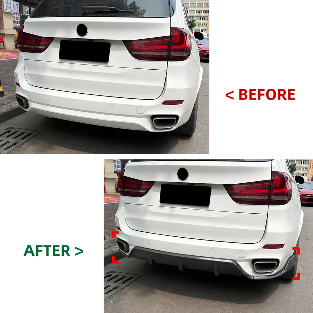 For BMW X5 F15 M Sport 2014-2018 Rear Lip Diffuser Bumper Lower