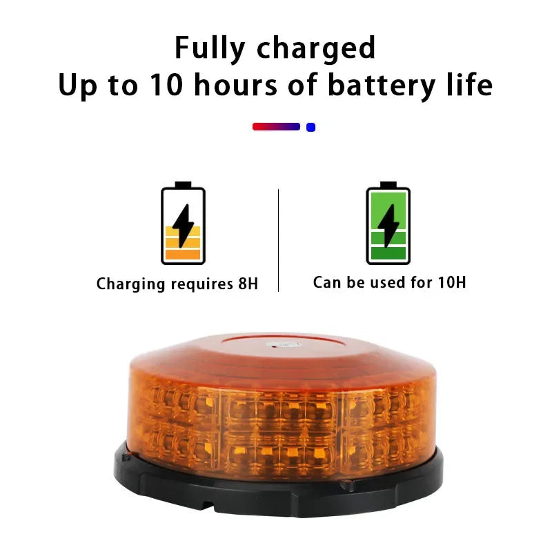 Wireless Remote Control Flashing Magnetic Warning Bright
