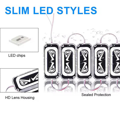1PCS RGB Evil Eye Module Demon Strobe Warning Motocycle