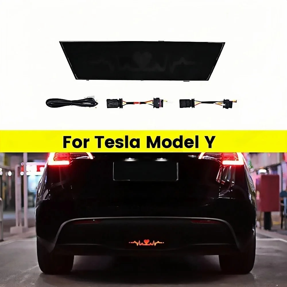 For Tesla Model Y Rear Bumper Heartbeat Pilot Turn Signal Tail