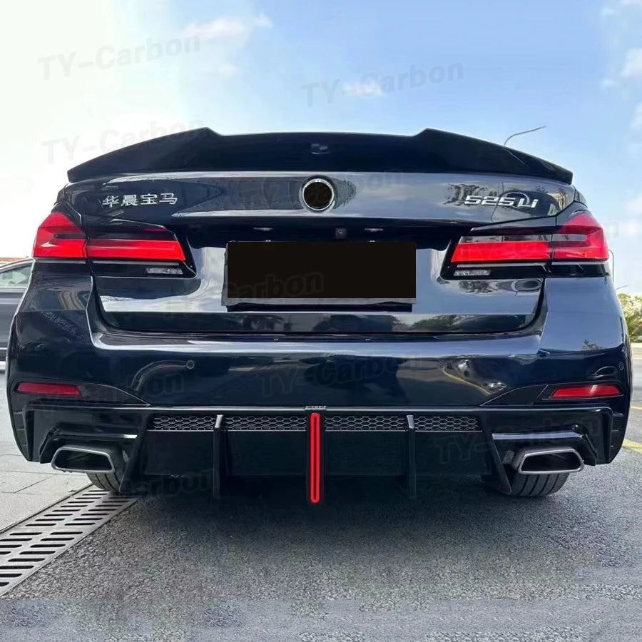 For BMW G30 G38 M Sport Bright Black 3PCS Rear Bumper Diffuser