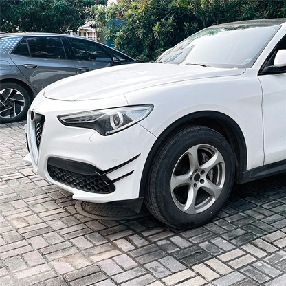 For Alfa Romeo Stelvio 2017+ Glossy Front Bumper Spoiler