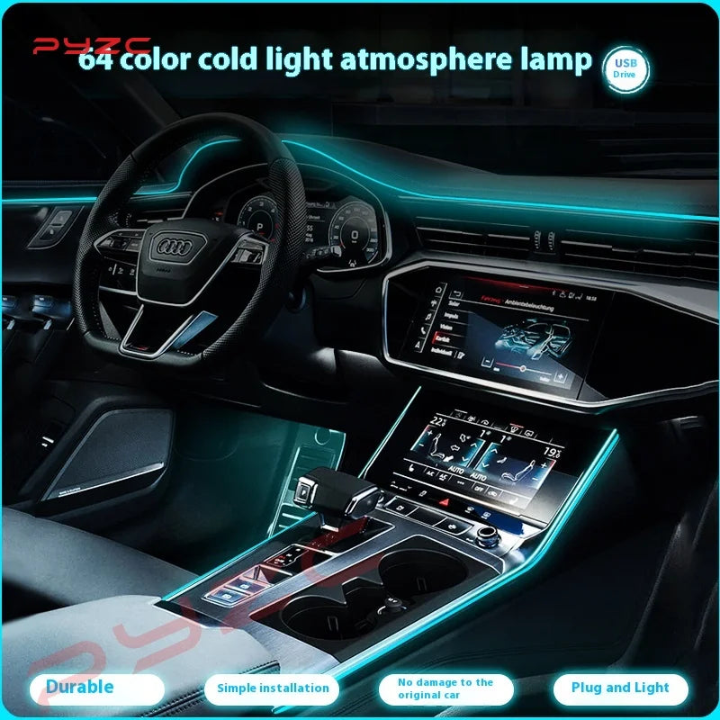 For Tesla Model 3 Interior LED Ambient Strip Made Acrylic Full