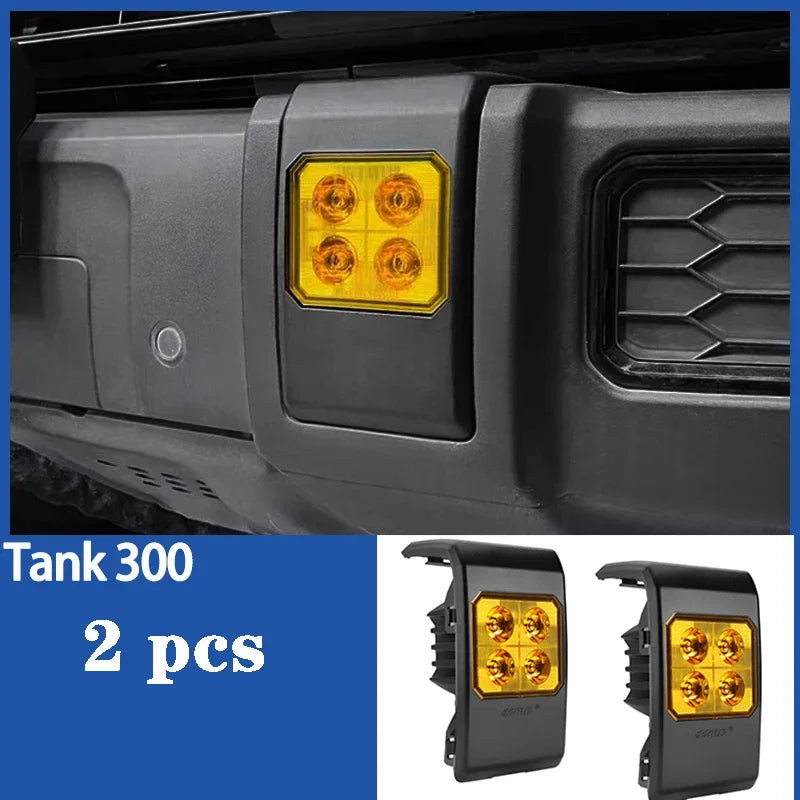 For 21-25 Tank 300 Bumper Front Front Bumper Fog Cover Spotlight