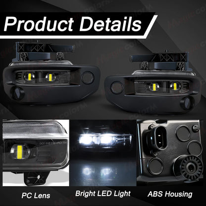 For Dodge Ram 1500 2019 2020 Fog Lamps 2021 2022 2023 Drl