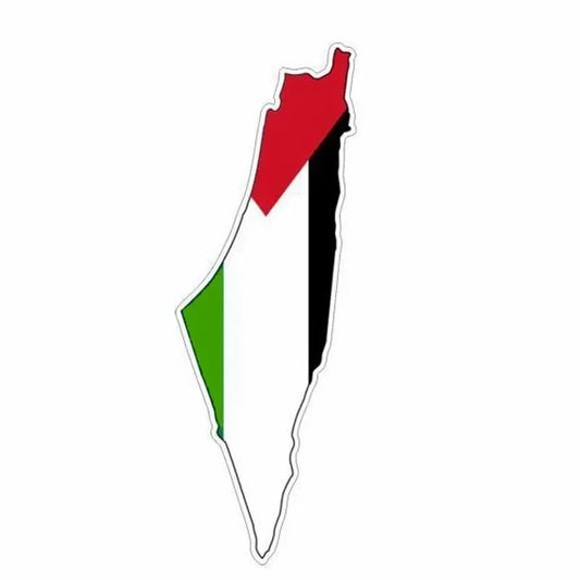Funny Sticker Palestine Gazza Jews Flag Map Motorcycle Decals