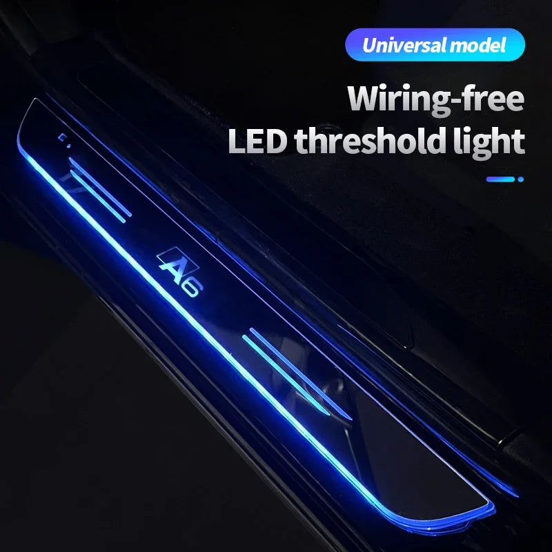 For Audi A1 A3 A4 A5 USB Luminous Logo Moving Welcome Pedal Door