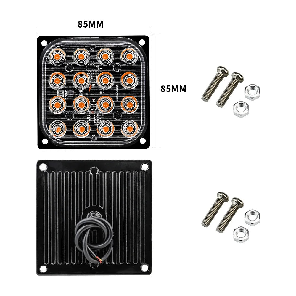 Strobe Warning Grille Flashing Truck Amber Traffic 12V 24V