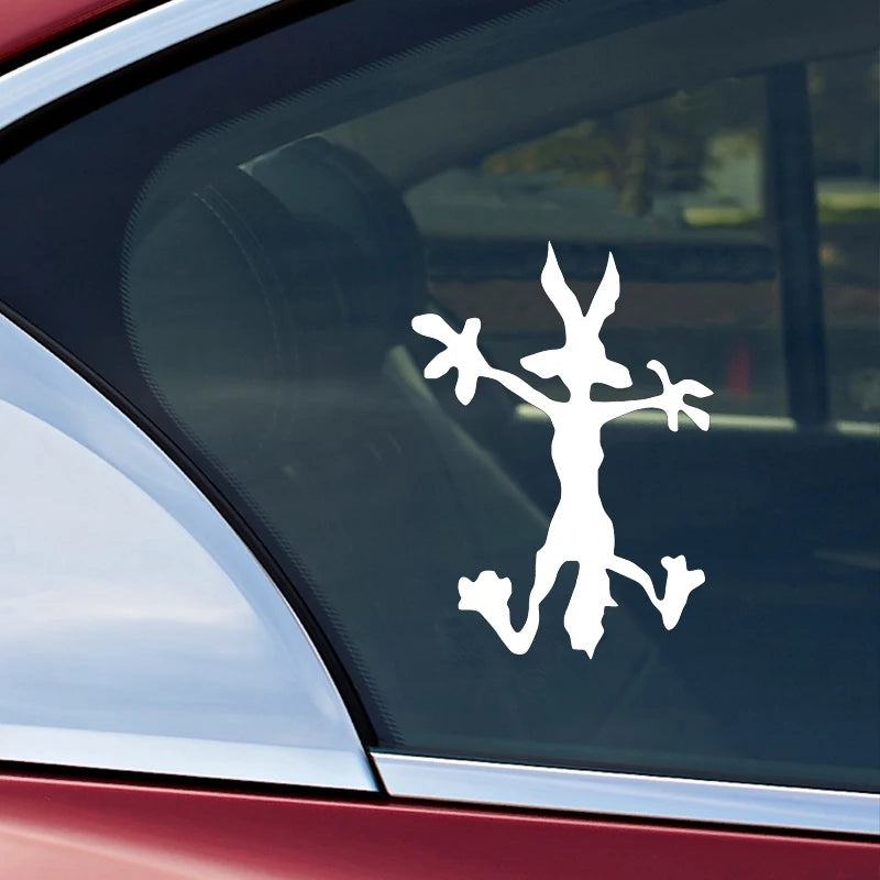 Wile E Coyote Dent Fix Decal Sticker Hitting Wall