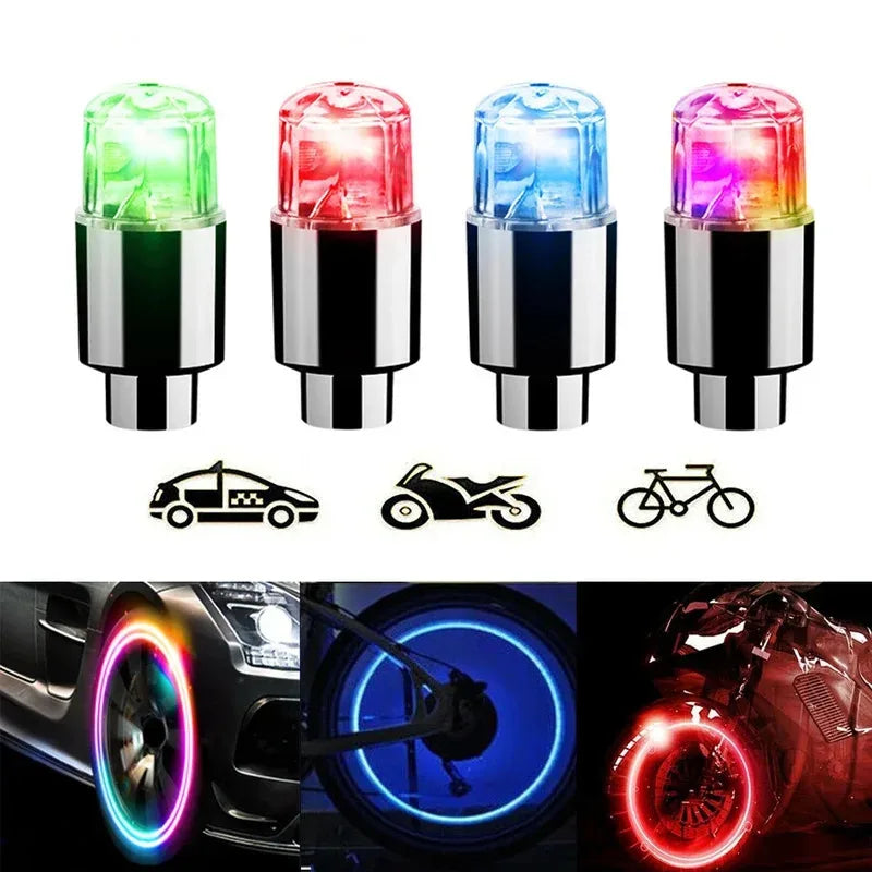 8PCS Colorful Wheel Tire Valve Motorcycle Caps Dustproof Bicycle