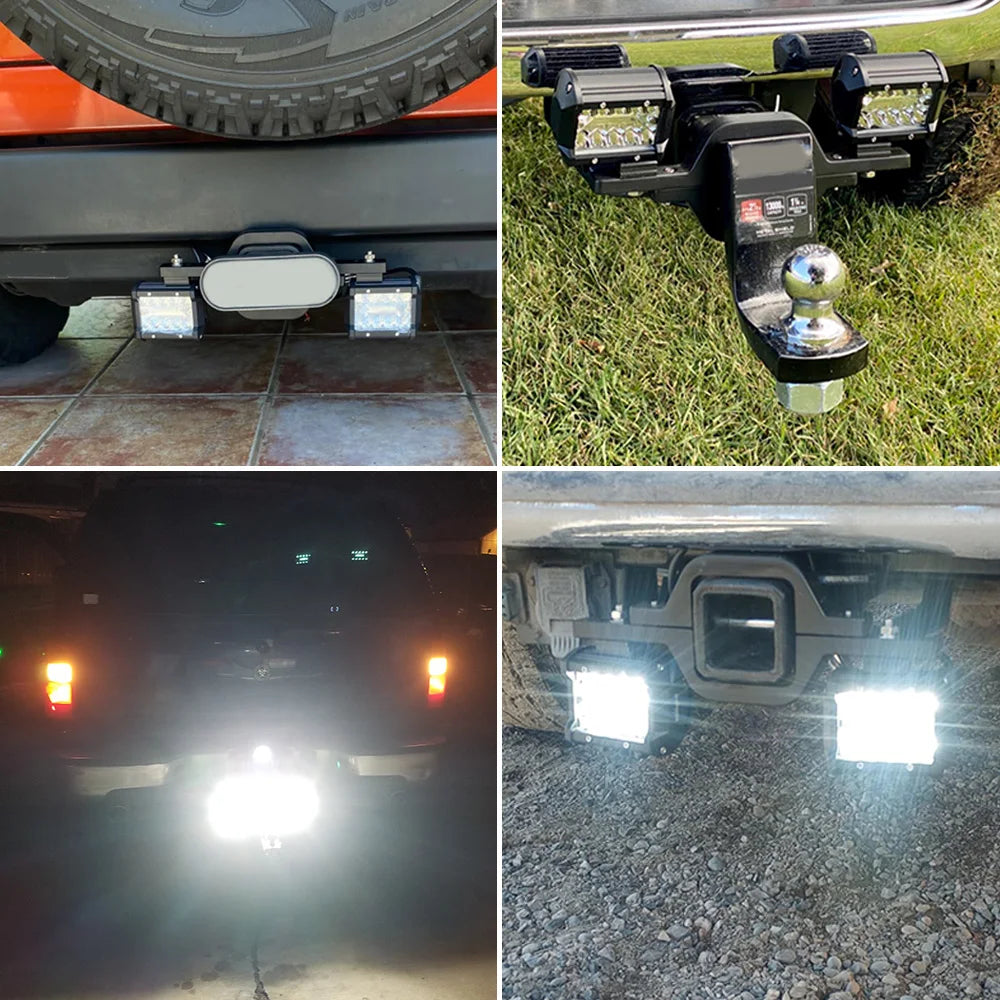 2.5 Inch Towing Hitch Mount Brackets Bar Pods Work