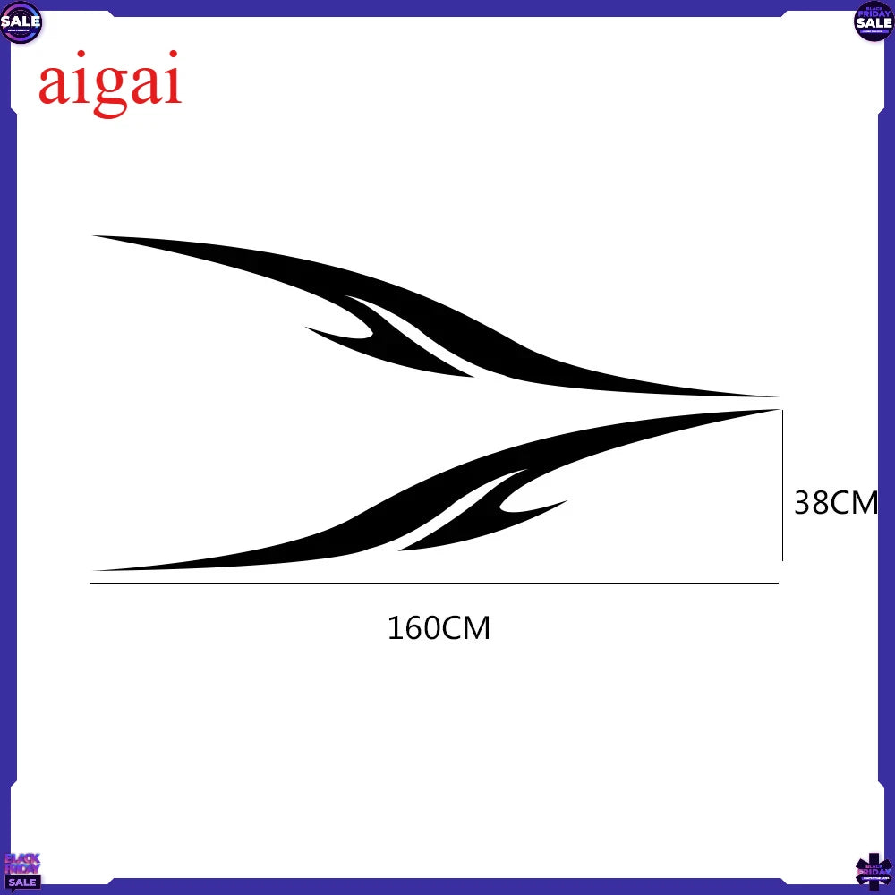 2PCS Racing Sports Sticker Vinyl Side Skirts Decal Funny