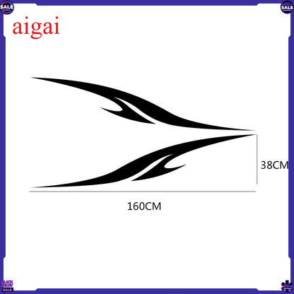 2PCS Racing Sports Sticker Vinyl Side Skirts Decal Funny