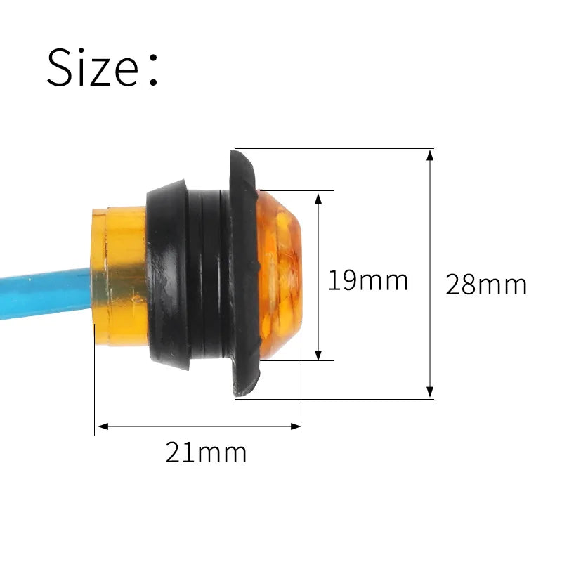 10PCS Side Marker Indicators Truck Warning Tail Trailer Lorry