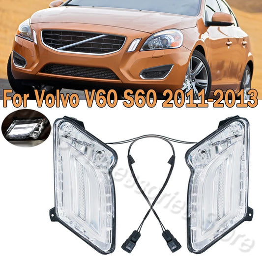 For Volvo V60 S60 2011 2012 Front Bumper Drl Daytime Running