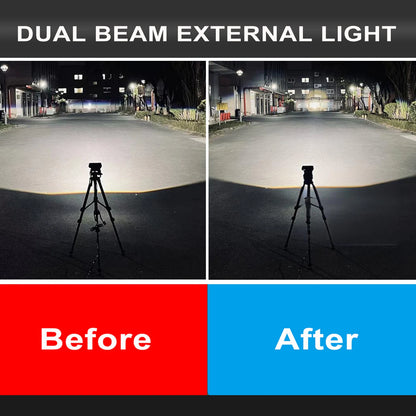 Triple Lens Spotlight 300W Solenoid Beam Switching Headlight
